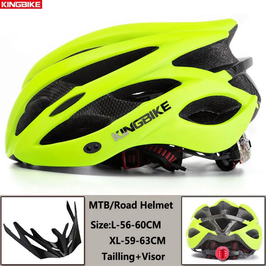 J-629-T3 KINGBIKE велосипедный шлем MTB дорожный велосипедный шлем с светильник ветрозащитные очки ce сетчатые шлемы для мужчин и женщин велосипедный шлем - Цвет: J-629-T3