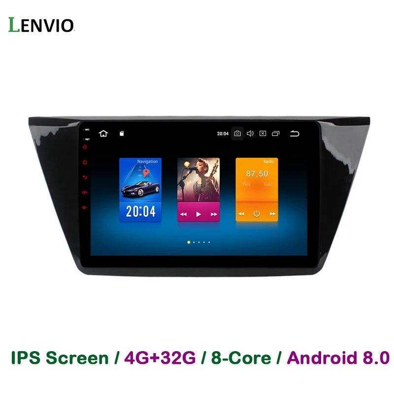 Lenvio 4G RAM 32G ROM Восьмиядерный Android 8 0 автомобильный DVD GPS навигационный плеер для VW