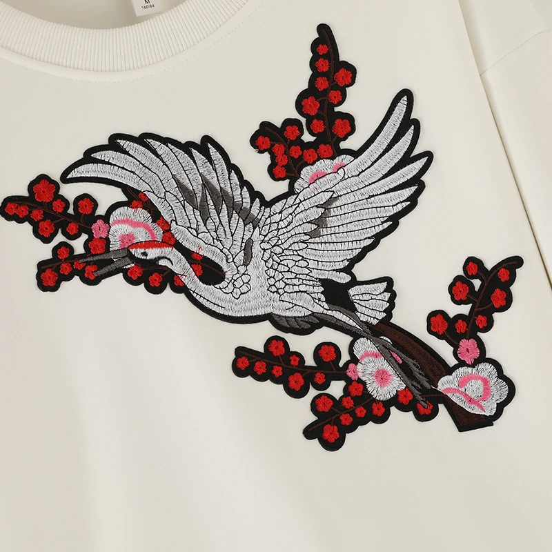Женская футболка с вышивкой в этническом стиле цветочным принтом|t-shirt vintage|cotton