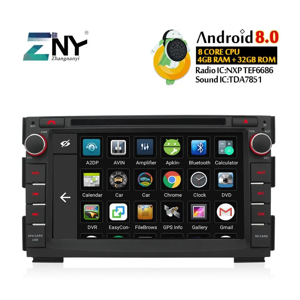 7 &quotips Android 8 0 автомобильный DVD 2 Din Авто Радио для Kia Ceed 2009 2012 Venga gps навигация FM RDS Wi Fi
