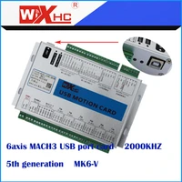 cnc mach3 control card 6 axis xhc mkx6 mach3 usb cnc motion control card 2000khz supports windows system