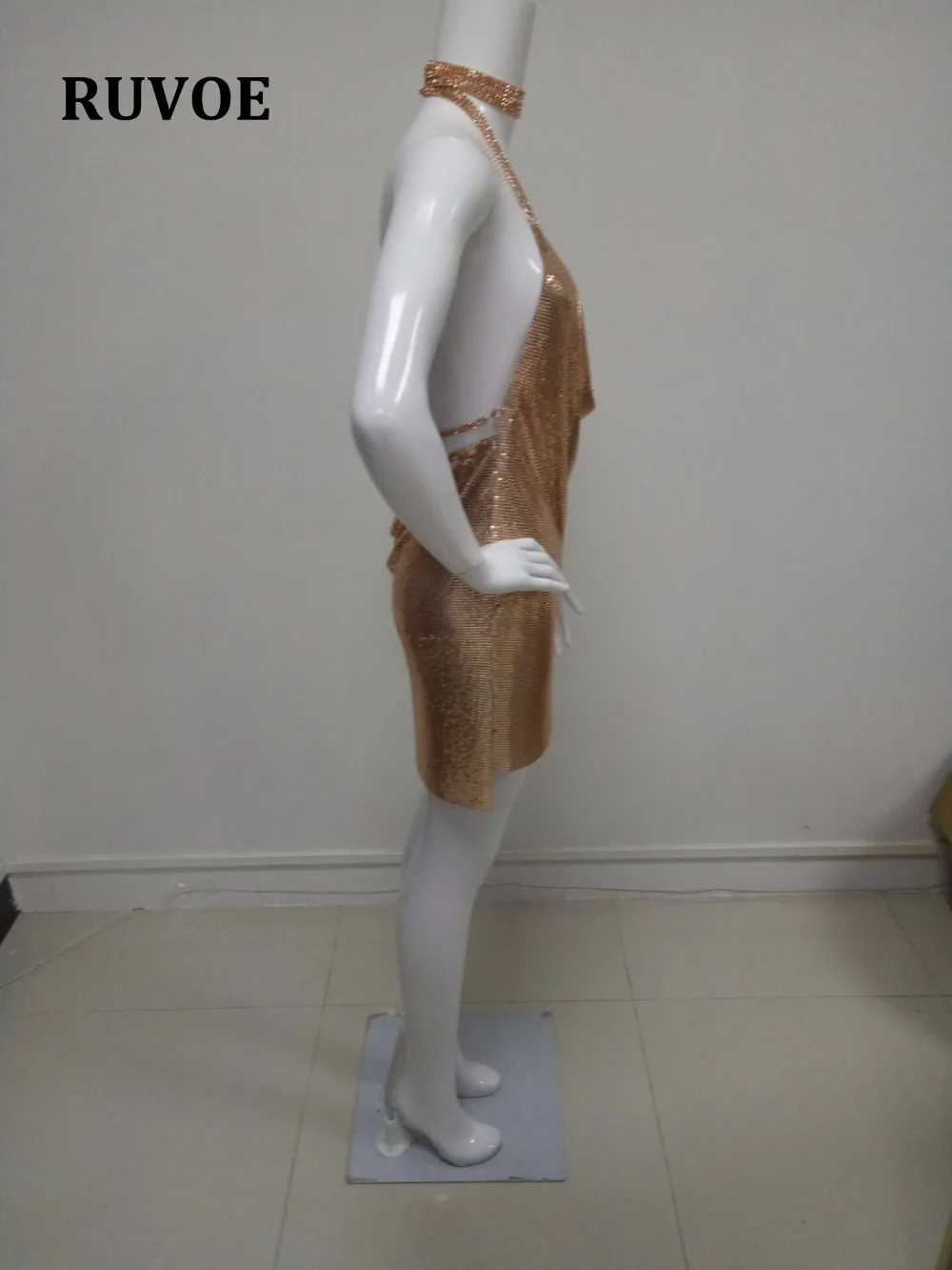 Женское вечернее платье нового цвета розовое золото металлическое элегантное