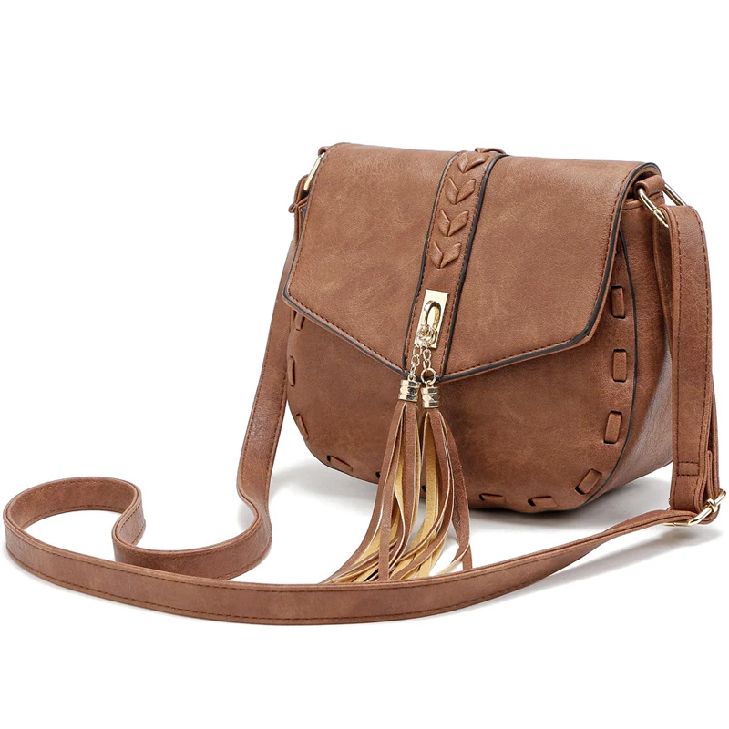 Женская сумка мессенджер из ПУ кожи с кисточками|messenger crossbody bag|bag ladiesbag brand |