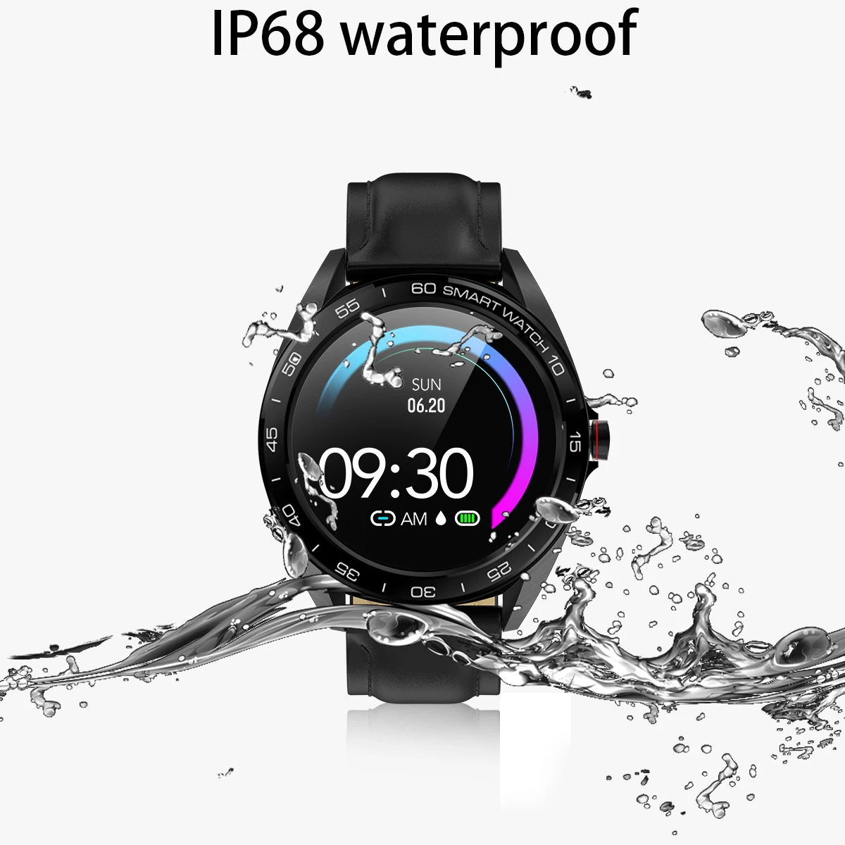 Mykit K7 IP68 Waterproof Smart Watch 1.3&quot Full Touch Round Screen Heart Rate Sleep Monitor Sport Smartwatch Fitness Tracker |