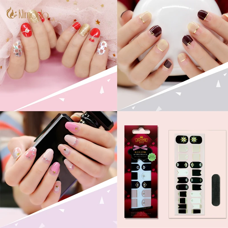 30 Designs Colorful Nail Art Stickers 22 Tips Acrylic Wraps Decorations DIY Manicure Adhesive Nails Decals | Красота и здоровье