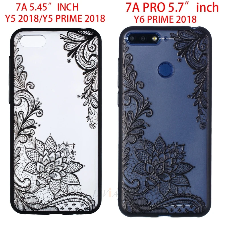 3D чехол с кружевным и цветочным принтом для huawei honor 7A pro 5 7 45 &quotDUA-L22 девушка tpu