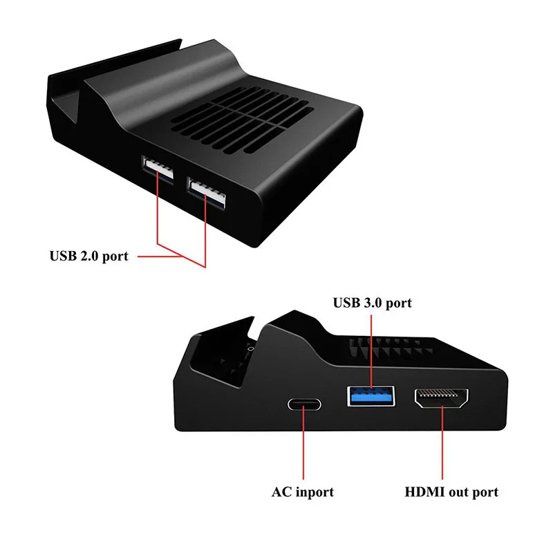 Портативная охлаждающая док станция HDMI для Nintendo Switch сменная радиаторов NS