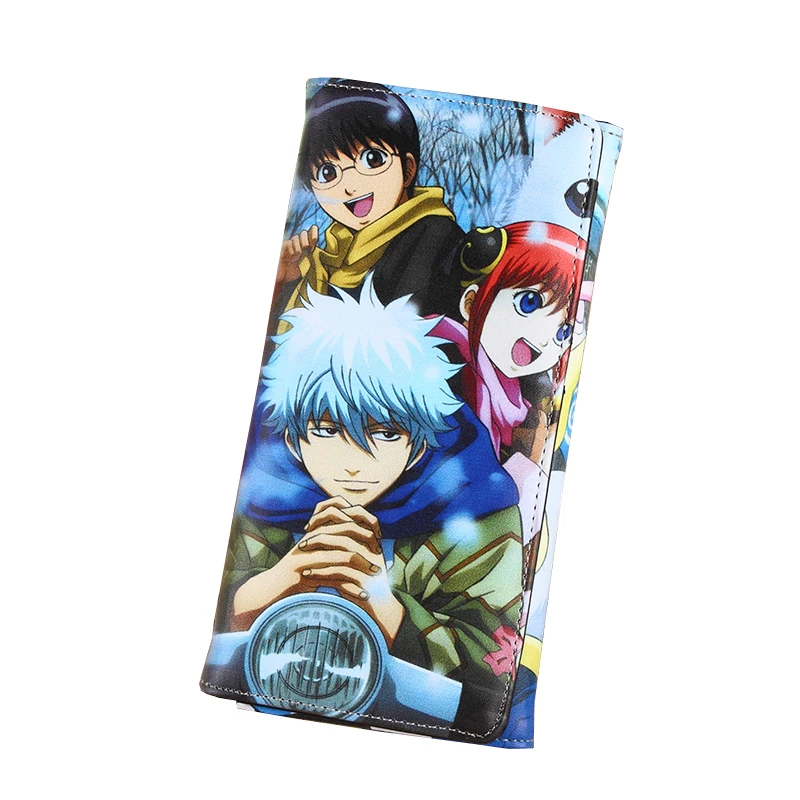 Длинный кошелек из искусственной кожи с принтом аниме GINTAMA Kagura Shinpachi Gintoki Sadaharu