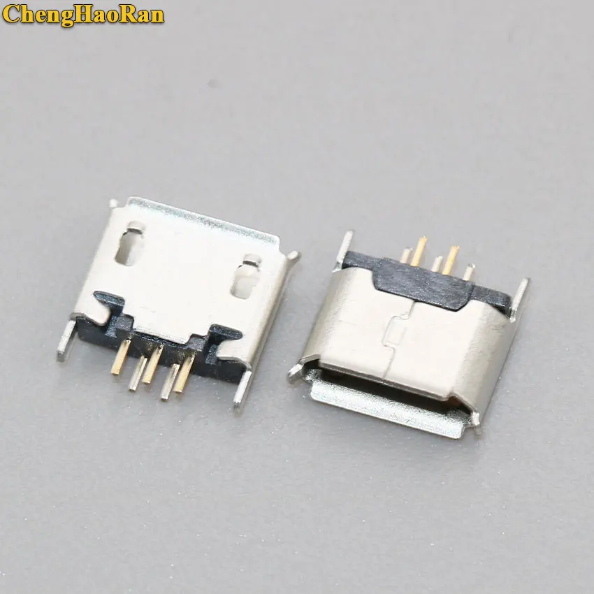 

ChengHaoRan Micro mini USB 5pin female seat 180 degrees jack 5P Direct plug-in mini Micro USB Jack connector