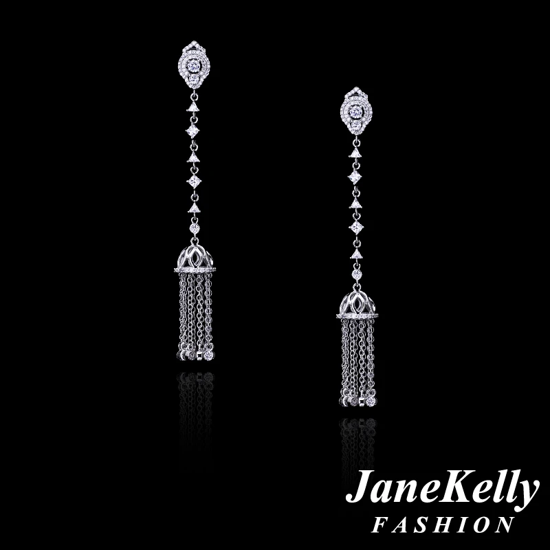 Элегантные длинные серьги для свадебной вечеринки высококачественные Винтажные