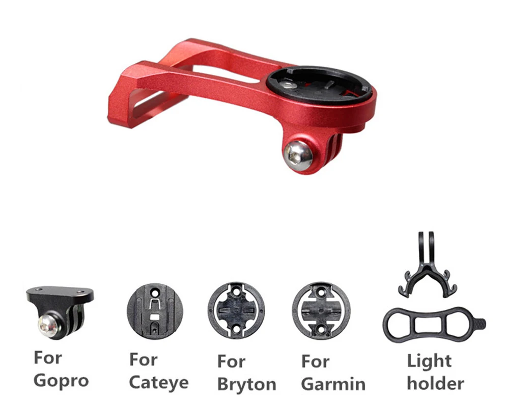 Red LEADXUS 3 в 1 велосипедный компьютер крепление для Garmin кошачий глаз Bryton велосипедный держатель компьютера gps Go Pro Спортивная камера свет CNC процесс - Цвет: Red