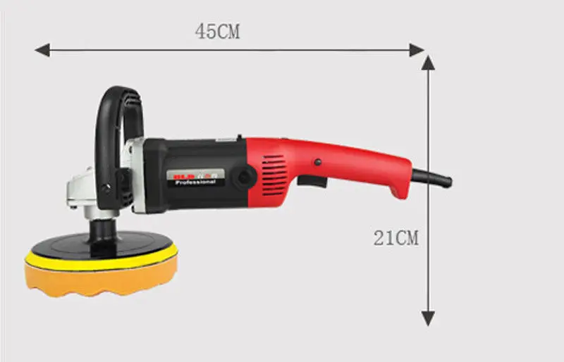 220V 1400W Car Polisher Furniture Polishing Waxing Machine Adjustable-speed | Portable Lighting Accessories