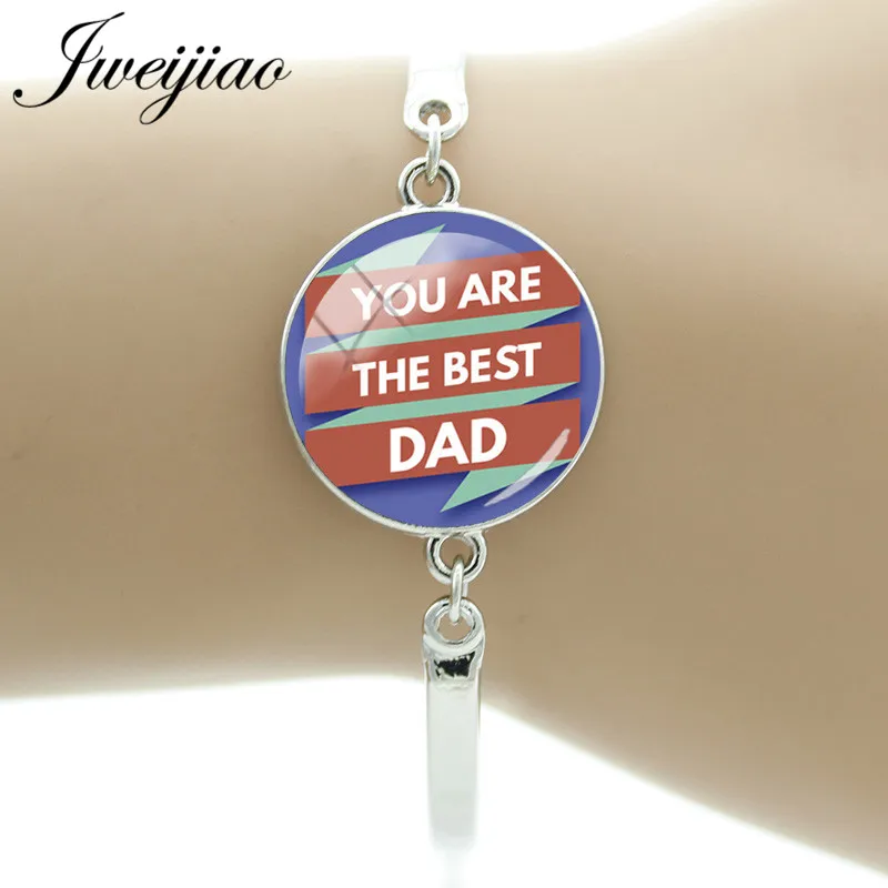 JWEIJIAO 2018 подарок для папы 'вы лучший Dad' браслет с надписью I Love Dad Charms ручная