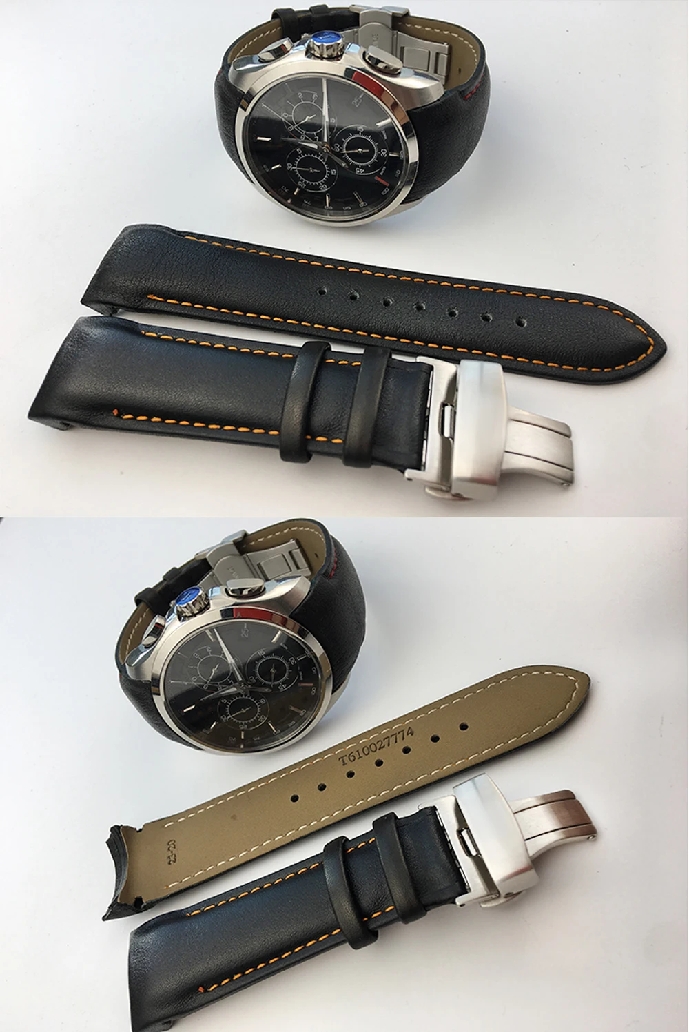 Натуральная телячья кожа ремешок для часов Tissot COUTURIER T035 T035617/627 T035439 ремешок для наручных часов 22/23/24 мм щетка с пряжкой