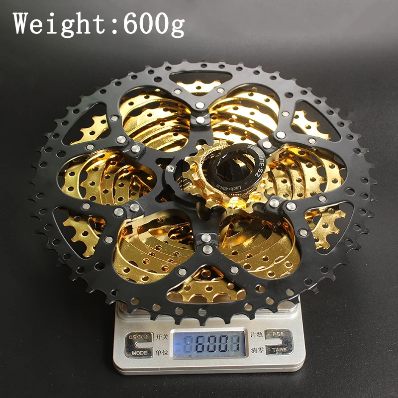 Золотая кассета 10 скоростей для горных велосипедов 11-50T s Freewheel MTB стальные золотые