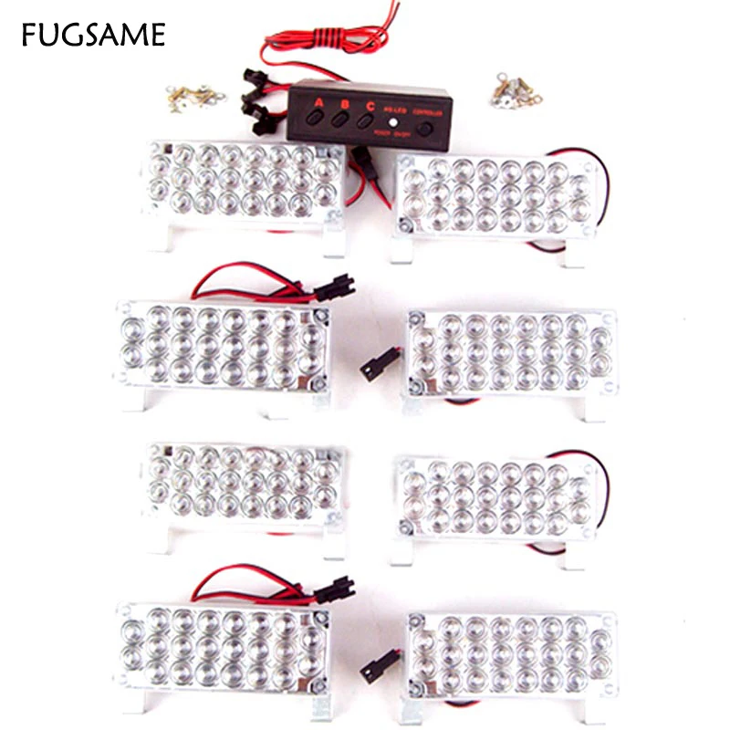 FUGSAME 8x22 176LED Strobe Flashing Tow Truck light Amber Emergency Red Blue White Green Amber Yellow