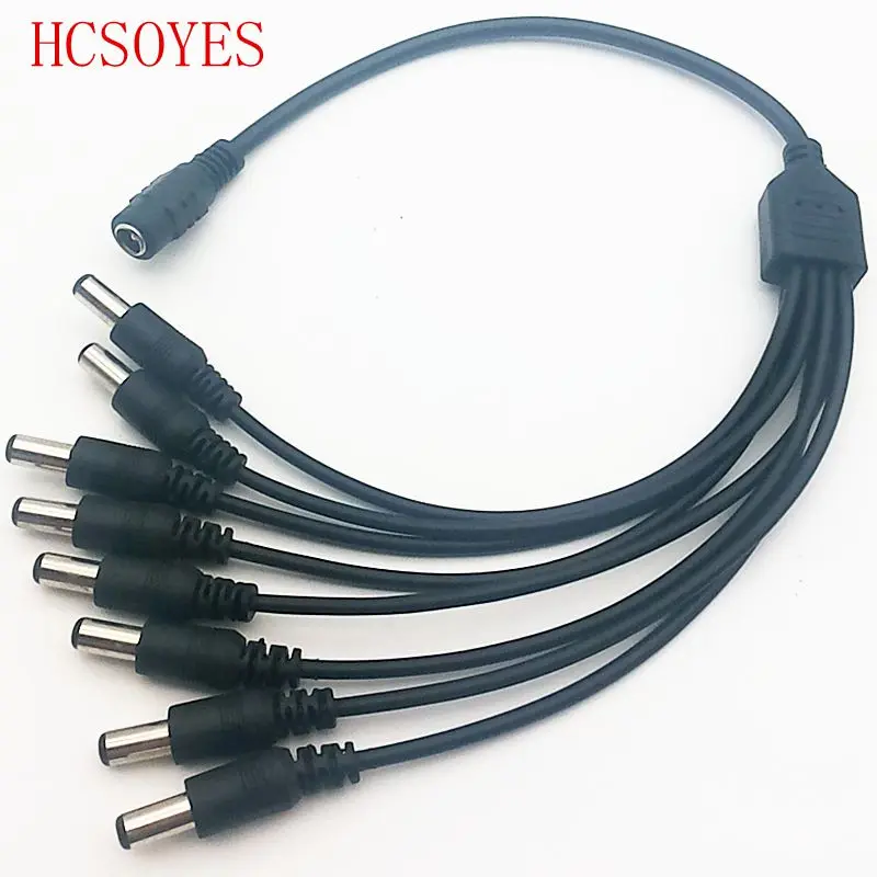 DC Power 1 гнездовой к 2 3 4 5 6 8 Штекерный адаптер Сплиттер соединительный кабель мм * 12