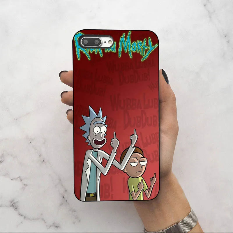 IMIDO Rick and Morty Мягкий силиконовый чехол из ТПУ для iphone X XSmax XS XR 8 8 plus для iphone 7 7 plus 6 6s 6 plus 5 5S чехлы для телефонов - Цвет: 7
