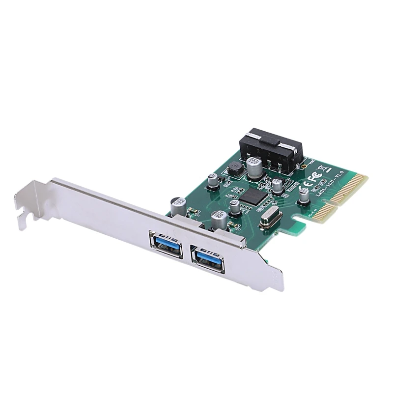 AAAJ Pci E к 2 портовому Usb3.1 Type A Express Expansion Card Controller Adapter Superspeed 10 Гбит/с большим 4