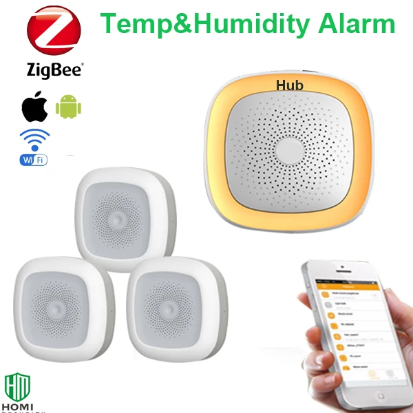 3 шт. Zigbee датчик температуры влажности подключенный концентратор управление