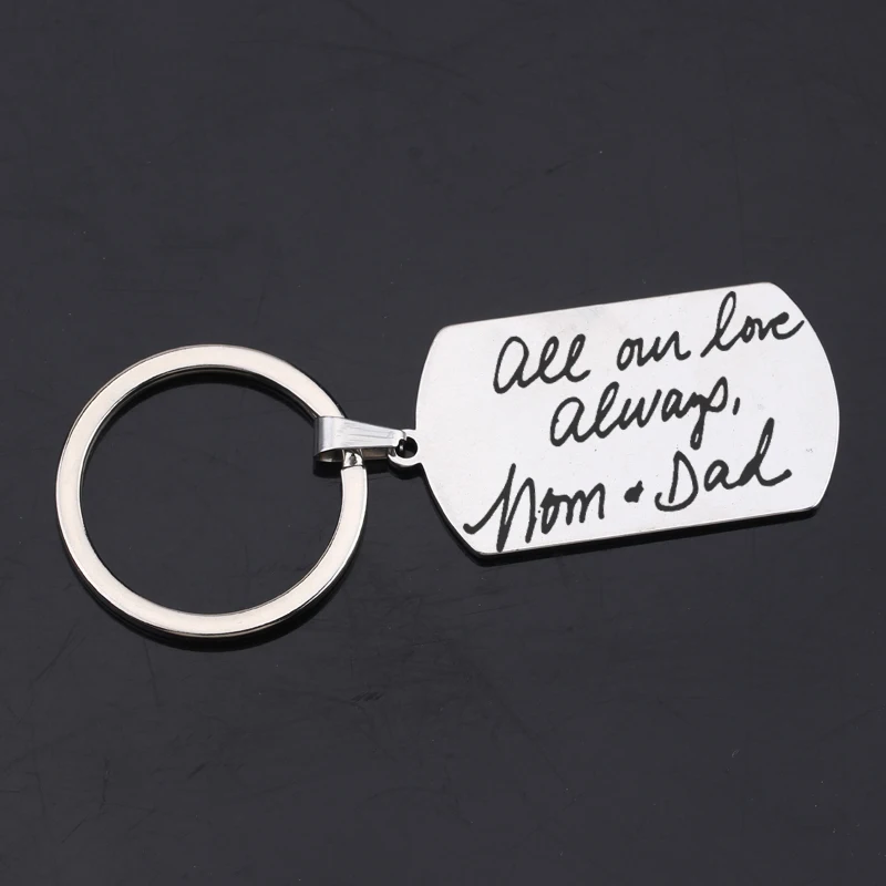 Новый модный брелок с надписью Love Always Mom Dad высокое качество Сумка подвеской