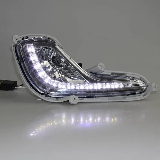 model A CSCSNL 1 комплект светодиодный DRL дневные ходовые огни 12 В abs противотуманная фара для автомобиля-Стайлинг для hyundai Accent solaris 2010 2011 2012 2013 - Цвет: model A