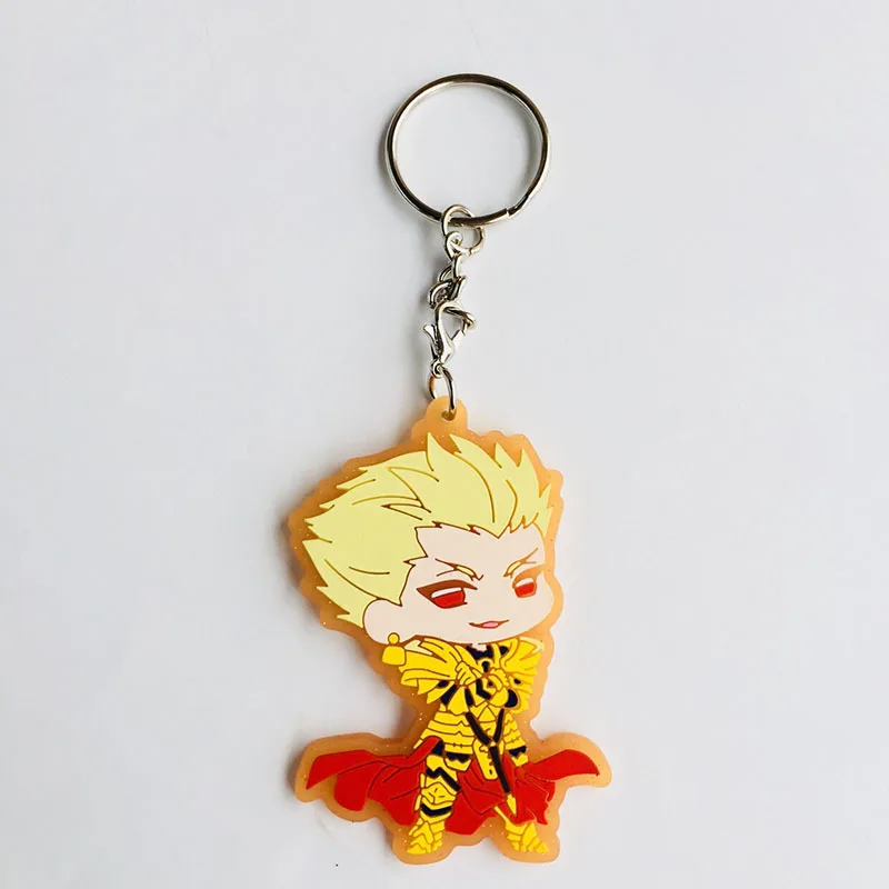 9 Мультфильм Fate stay night Saber ПВХ брелок Гильгамеш Арчер Lancer Justeaze Lizrich модель солнечных очков von Einzbern; милый смешной кулон брелки porte ключах - Цвет: 9