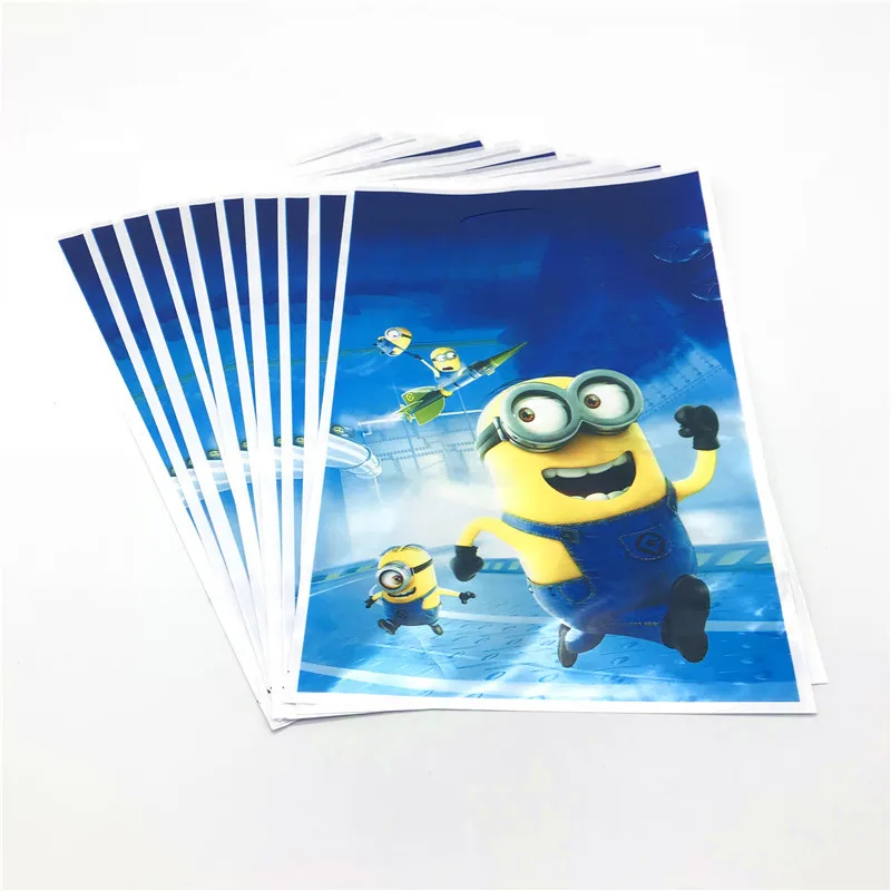 Gift Bag-10Pcs Вечерние салфетки с миньонами, конфетная коробка, скатерть, баннер, воздушный шар, украшения для дня рождения, принадлежности для детей, комплект для малышей - Цвет: Gift Bag-10Pcs