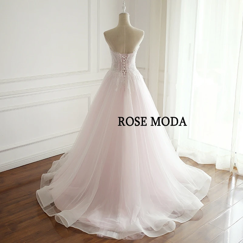 Розовое свадебное платье Rose Moda великолепные кружевные платья со съемным поясом