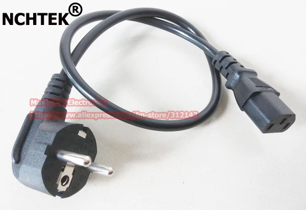 Шнур питания NCHTEK C13 EU Schuko шнур европейского типа 3 контакта штекер-гнездо IEC 320