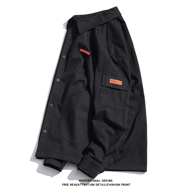 Моющаяся хлопковая неоновая зеленая Черная куртка карго рабочая для сарая