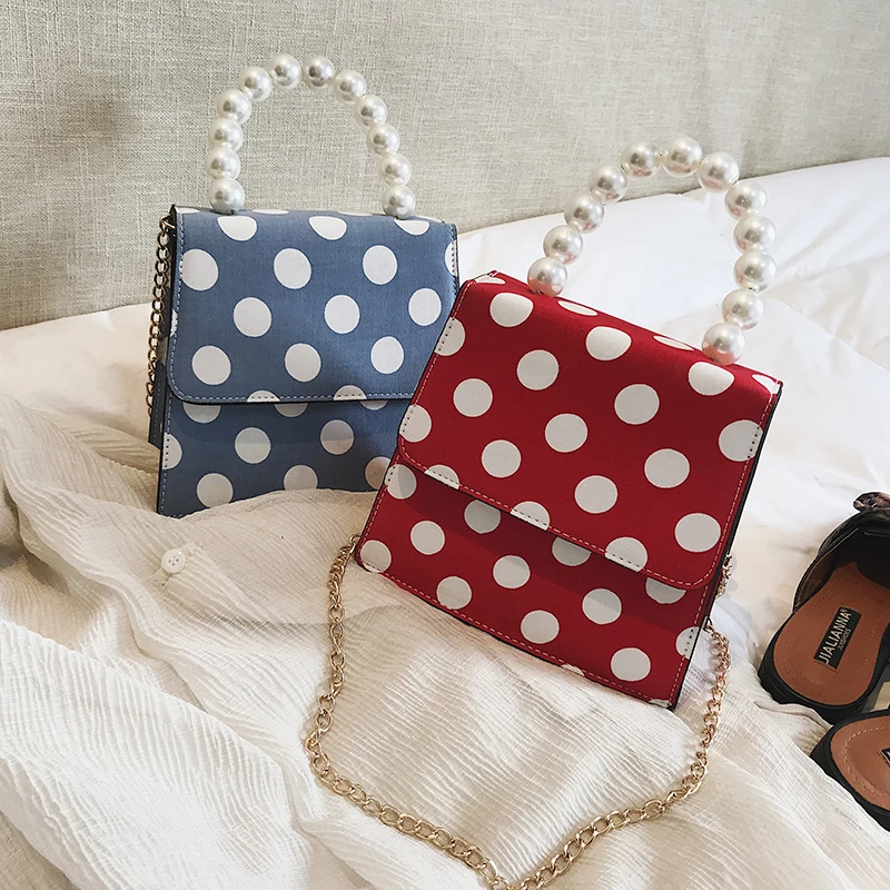 Женская сумка мессенджер FuAhaLu разноцветная мини на плечо с волнистой цепочкой и