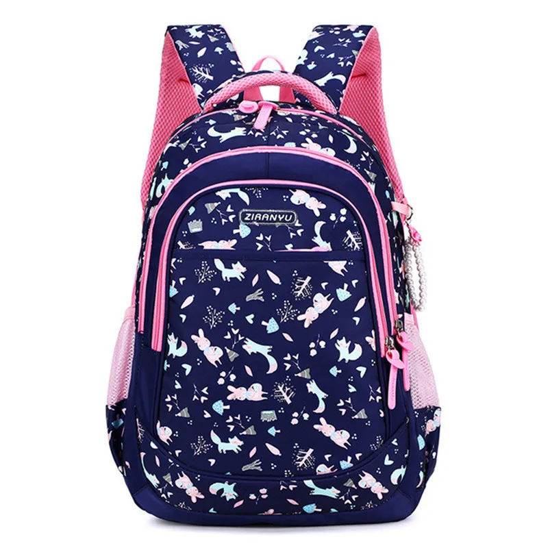 Детские школьные ранцы для девочек вместительные рюкзаки с мультяшным принтом