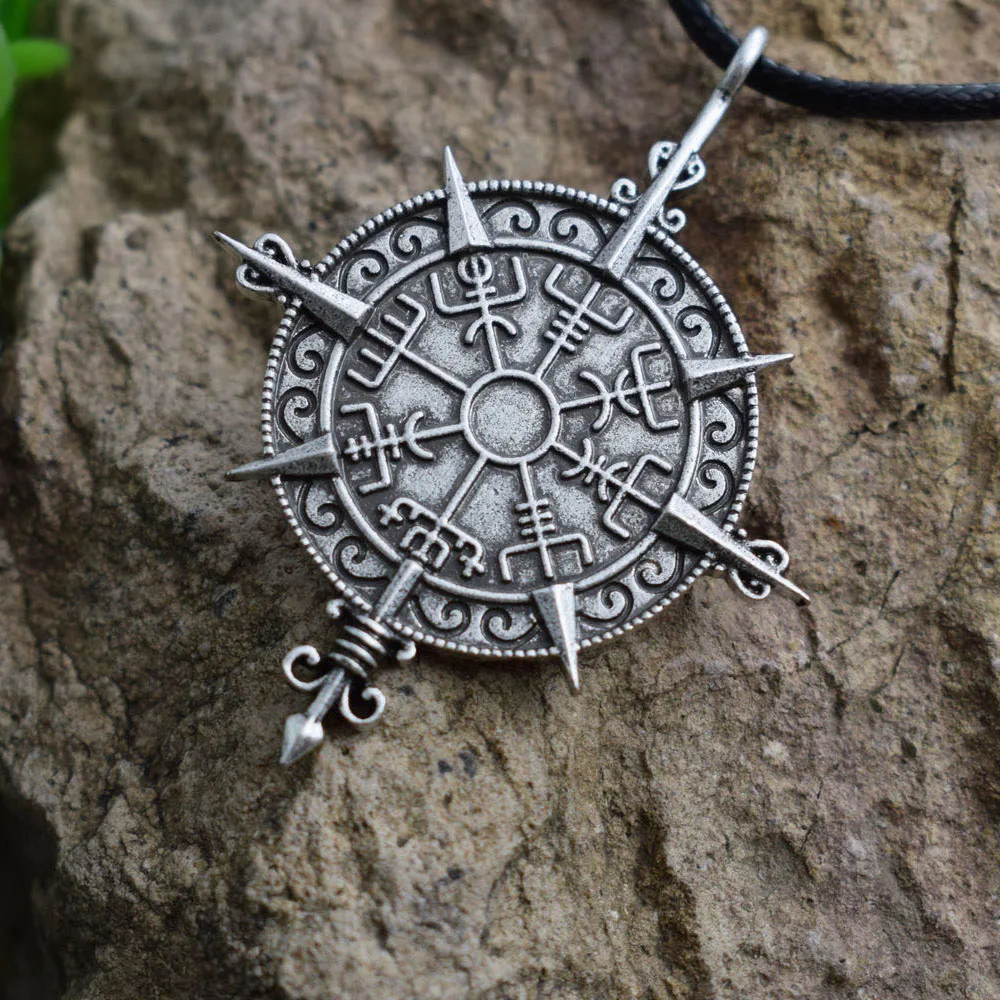 SanLan исландское слово Направление знак Runic компас викингов вегвизир
