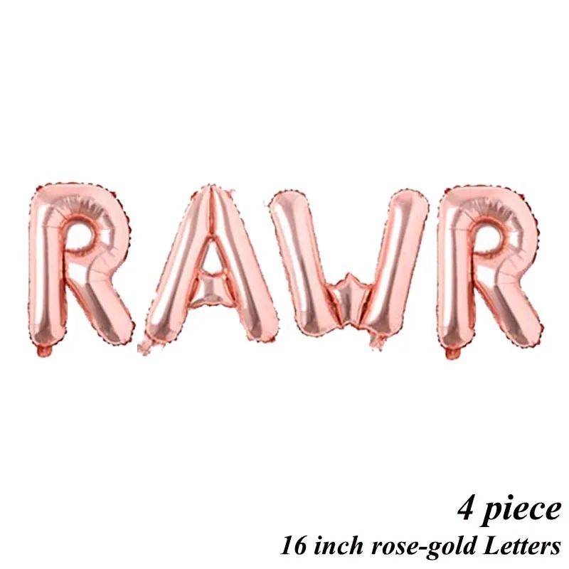 16inch RoseRold RAWR 1 шт., тираннозавр, рапторы, трицератопс, динозавр Юрского периода, большой размер, воздушные шары для мальчиков на день рождения, декор для детского душа, гелиевые шары - Цвет: 16inch RoseRold RAWR