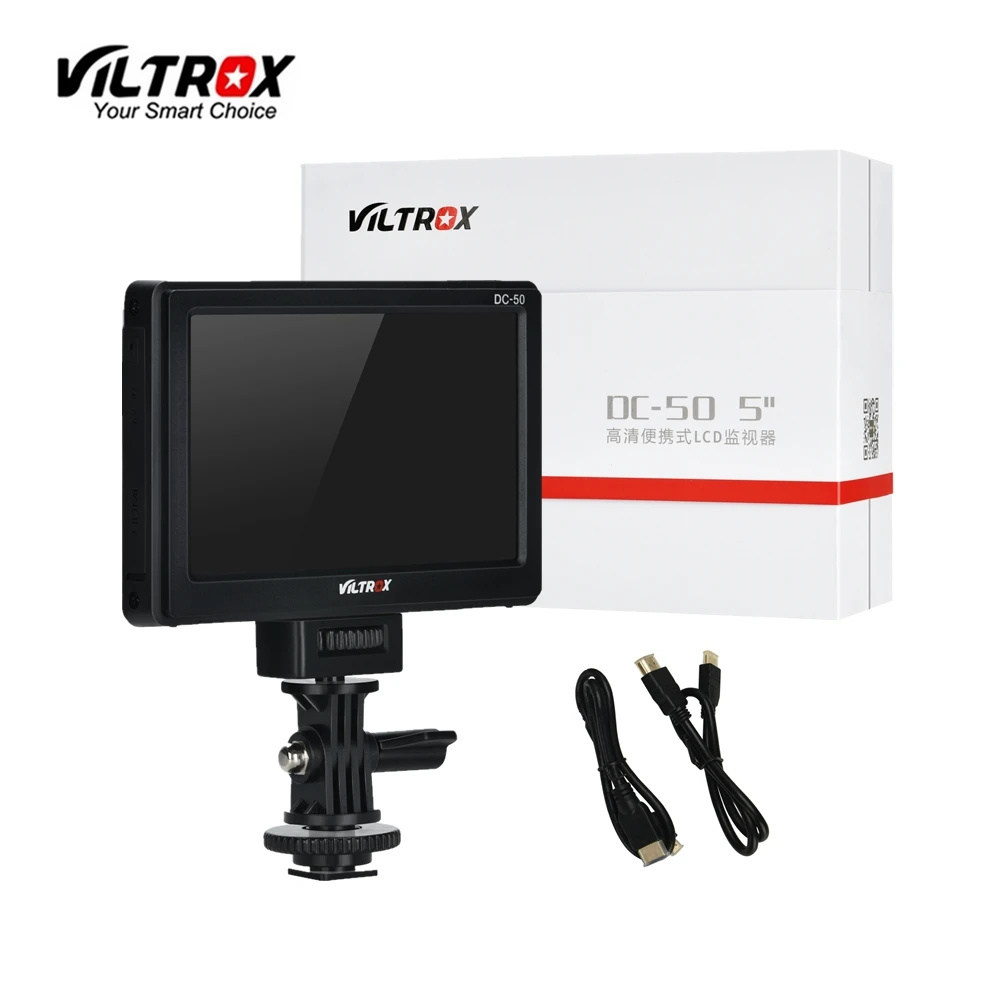 Viltrox DC 50 портативный 5 дюймовый экран 480P цветной ЖК монитор с зажимом HDMI для камеры