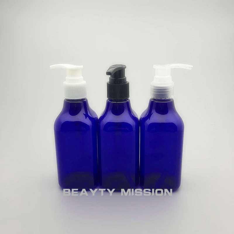 

BEAUTY MISSION 200ml 24pcs/lot blue Liquid Soap Lotion Pump Plastic Bottles,Refillable Shampoo Bottle,Empty Cosmetic Containers