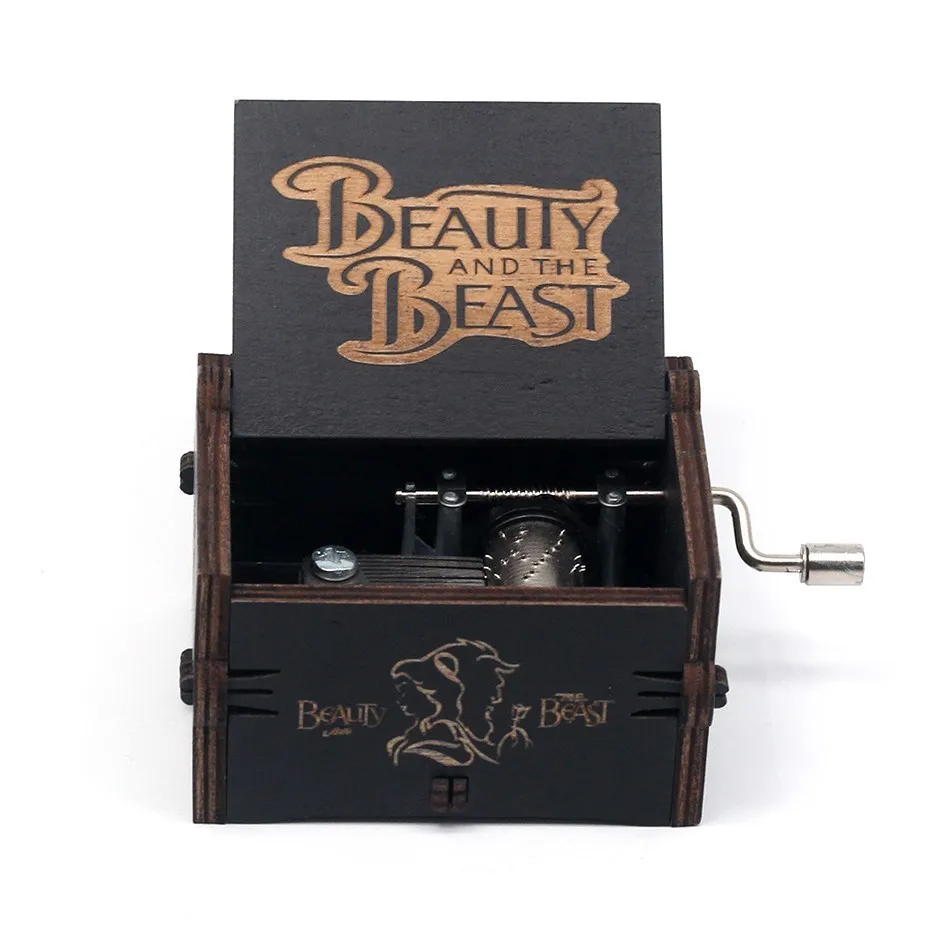 Beauty the Beast Черная музыкальная шкатулка игра трон королева права крестного отца игра музыкальная шкатулка новая любовь папа и Любовь Мама музыкальная шкатулка - Цвет: Beauty the Beast