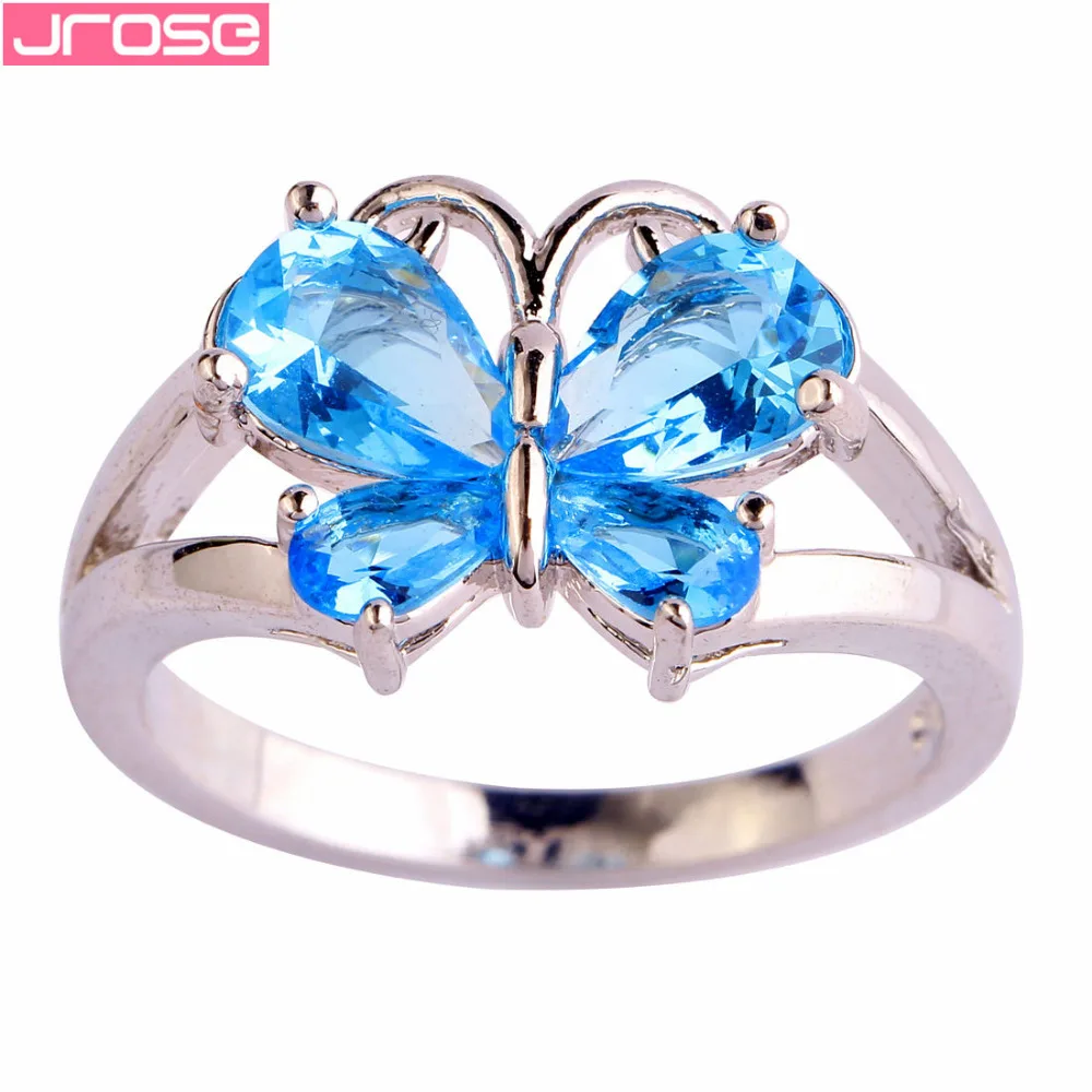 JROSE оптовая продажа блестящая красивая бабочка серебряные ювелирные изделия
