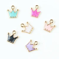20pcslot 12x12mm alloy metal drop oil crown charms pendant for diy bracelet necklace jewelry making