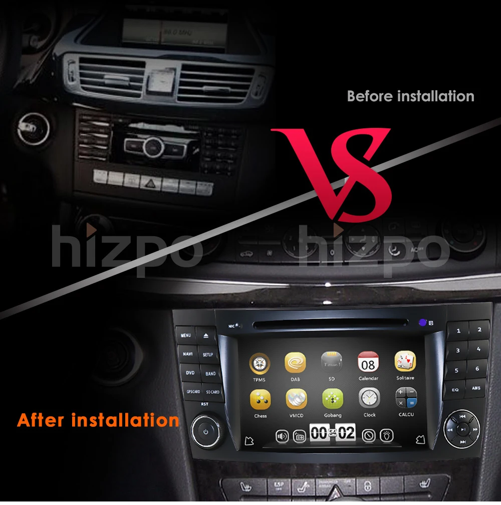 2Din автомобильный мультимедийный плеер Автомобильный DVD GPS для Mercedes/Benz/E