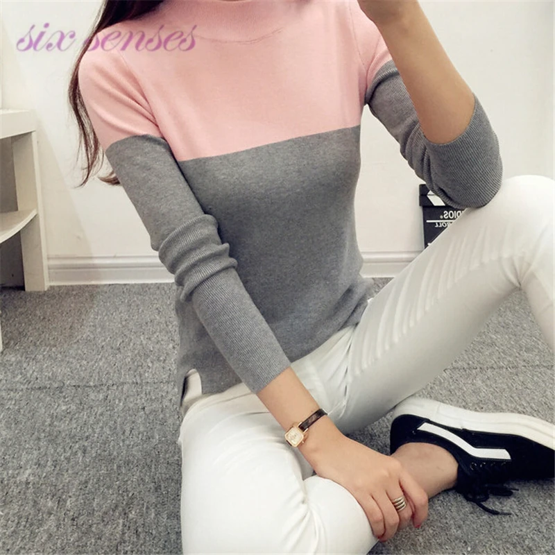 Осень 2016 новый женский пуловер повседневный короткий Модный свитер с длинным