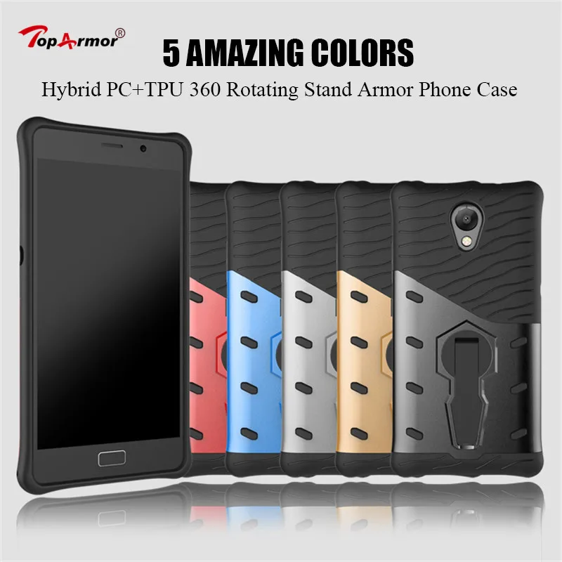 Защитный чехол Гибридный ПК + ТПУ 360 Вращающийся Подставка для Lenovo K5 Note K6 мощный