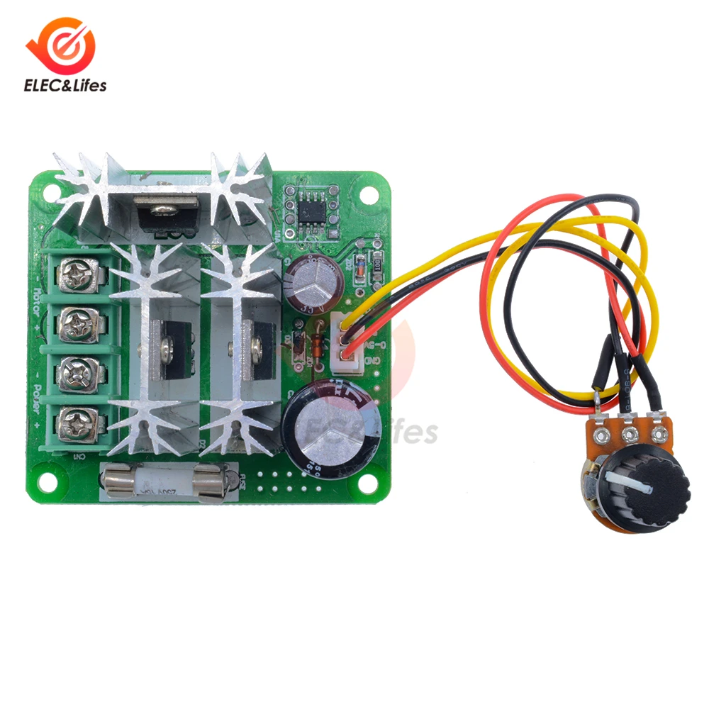 DC 6V-90V 15A Контроллер скорости двигателя Dreh Pangerregler Schalter Регулировка Ширина