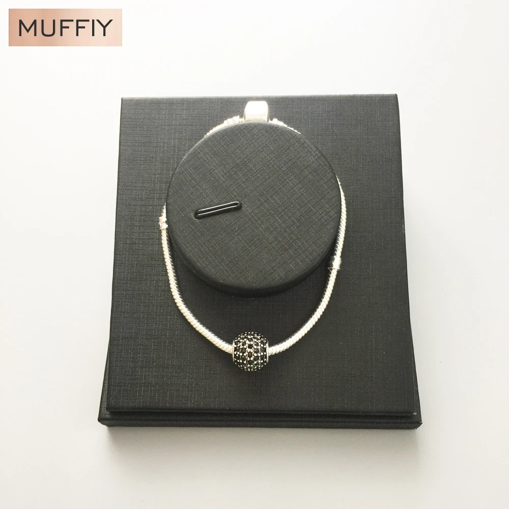 Очаровательные бусины с черной ПАВЕ Карма Европа новинка 2017 года хорошее