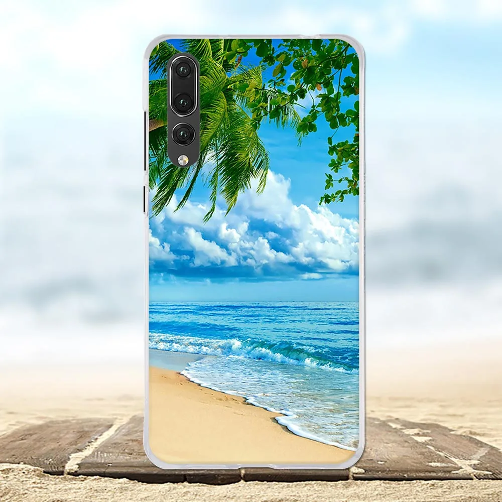 Чехол для Huawei P20 Pro мягкий силиконовый чехол из ТПУ CLT-L09 CLT-L29 пляжный с узором Plus |