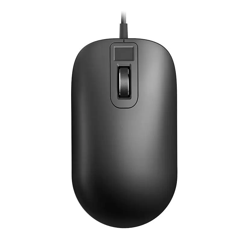 Black Оригинальная Xiaomi Jessis безопасная мышь с детектором отпечатка пальца 125 Гц 8G Портативная умная мышь для компьютера с паролем быстрого распознавания - Цвет: Black