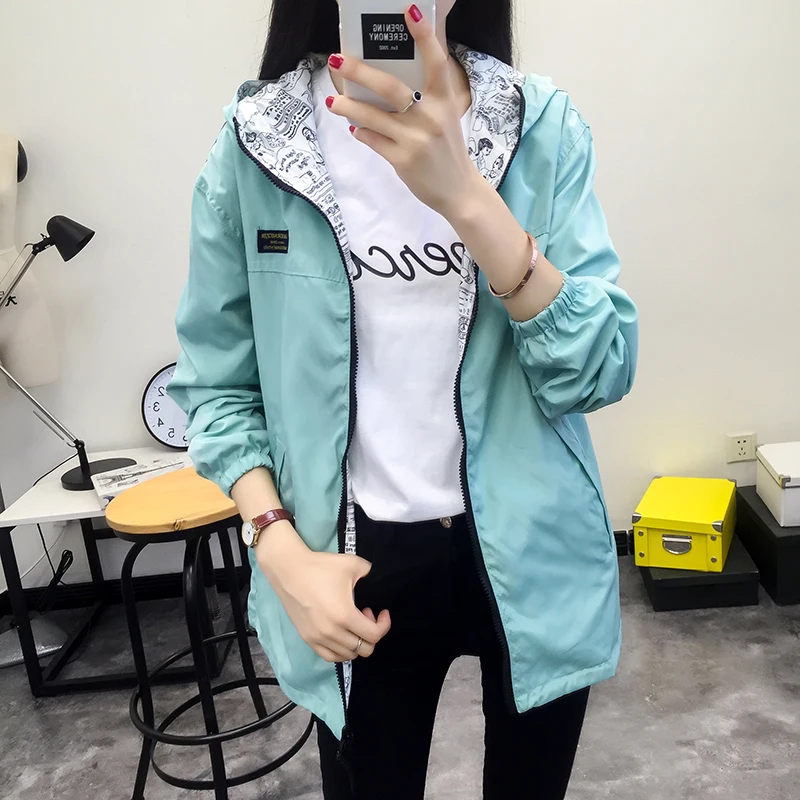 Новая короткая куртка женская Корейская версия Студенческая Солнцезащитная