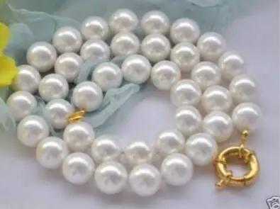 New 1026+++Beautiful AAAA 10-11mm Natural Round White South Sea Shell Pearl Necklace | Украшения и аксессуары