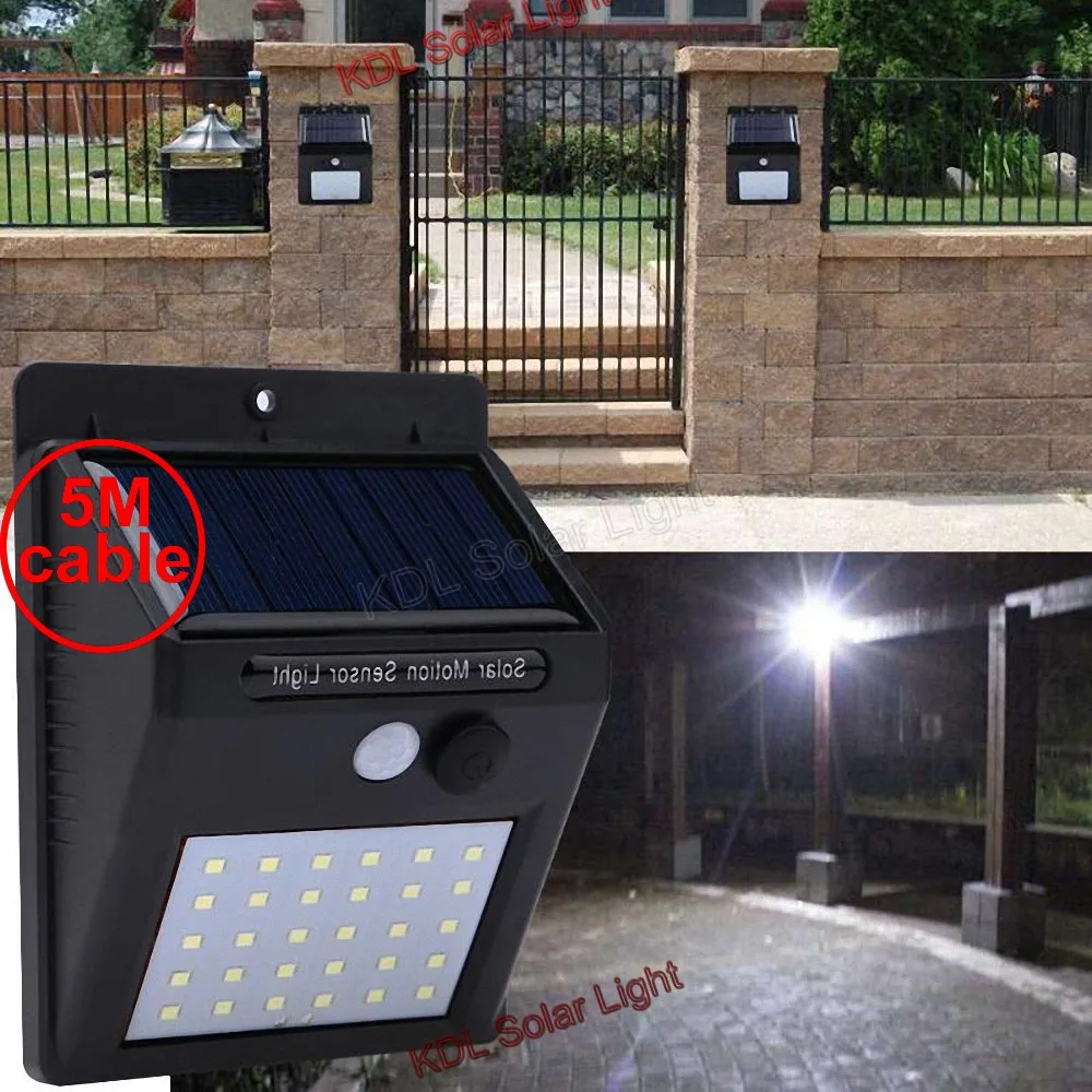 30 светодиодов Солнечный свет наружный сад безопасности Led панель лампа Настенный
